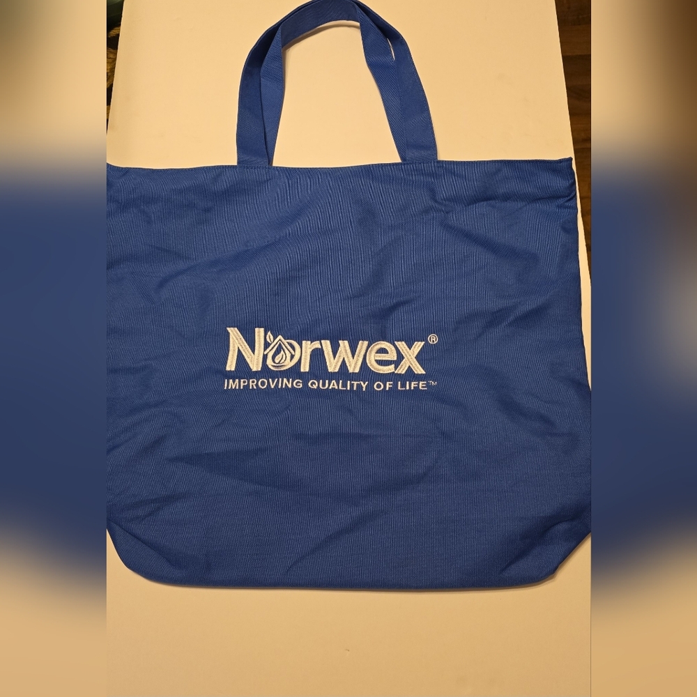 NEW Without Tags NORWEX Royal Blue Canvas Zippered Tote